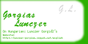 gorgias lunczer business card